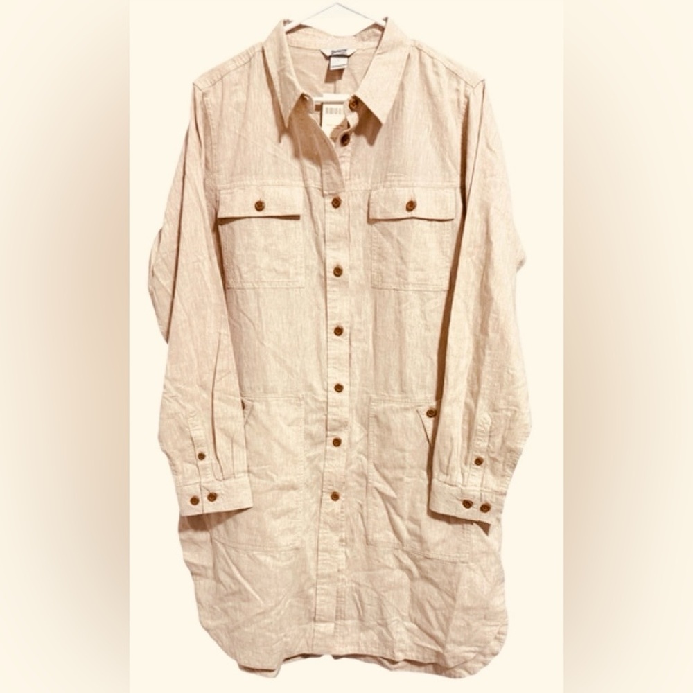 Duluth Trading Co Artisan Hemp/cotton Duster, small, beige color